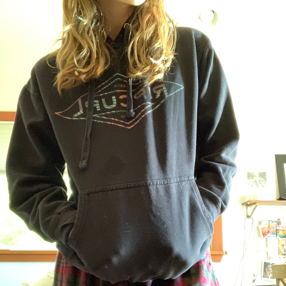 Black rip curl hoodie